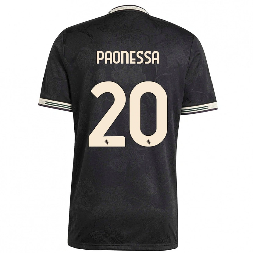 Danxen Pánské Riccardo Paonessa #20 Černá Bílá Zelená Třetí Hráčské Dresy 2025/26 Dres
