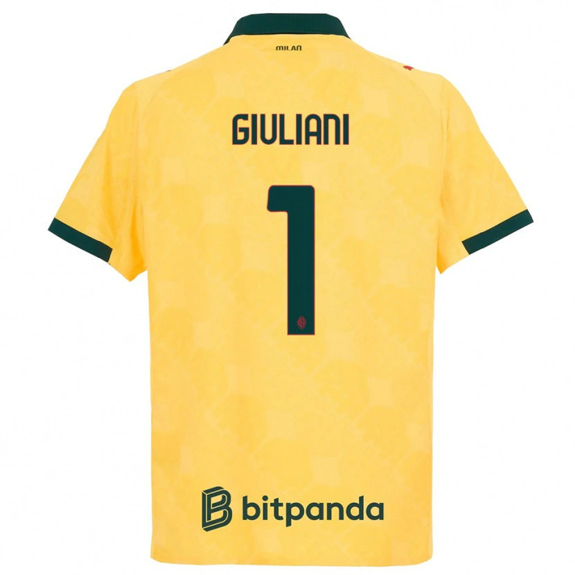 Danxen Pánské Laura Giuliani #1 Žlutá Černá Třetí Hráčské Dresy 2025/26 Dres