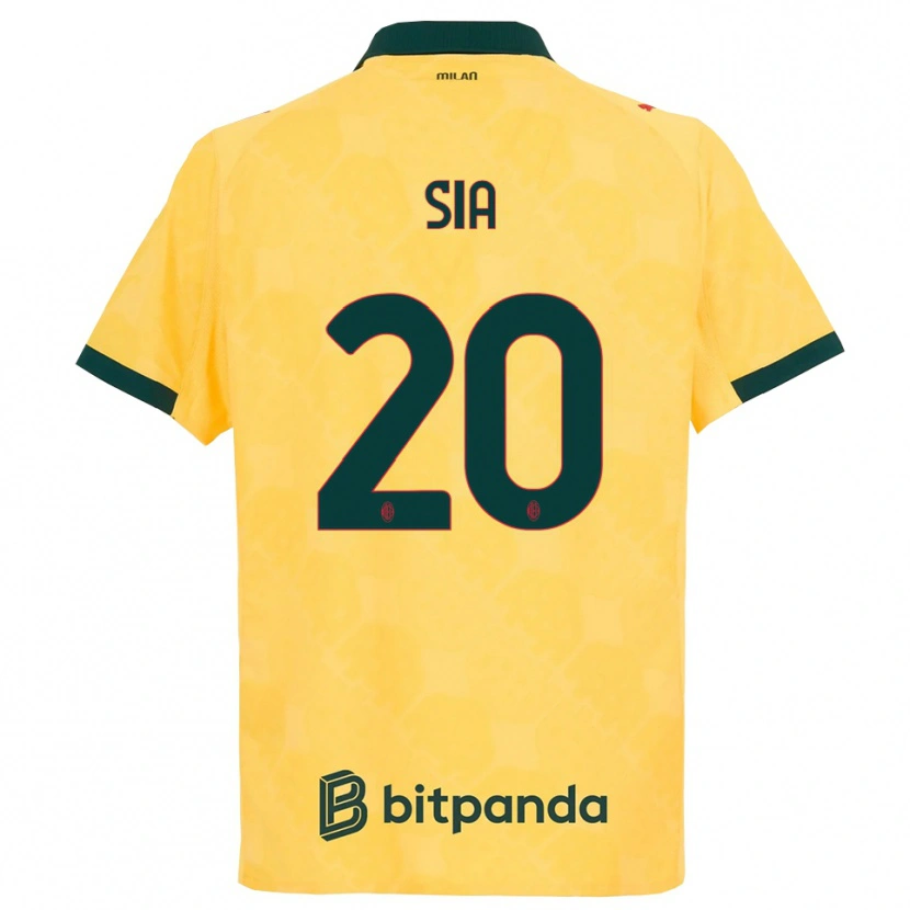 Danxen Pánské Diego Sia #20 Žlutá Černá Třetí Hráčské Dresy 2025/26 Dres