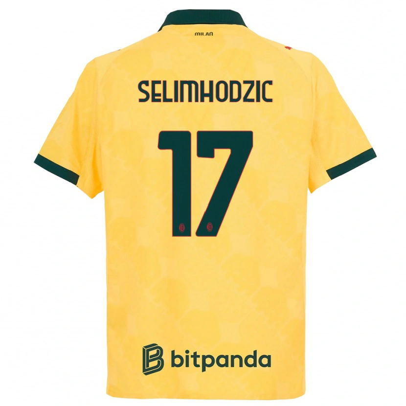 Danxen Pánské Noa Selimhodzic #17 Žlutá Černá Třetí Hráčské Dresy 2025/26 Dres