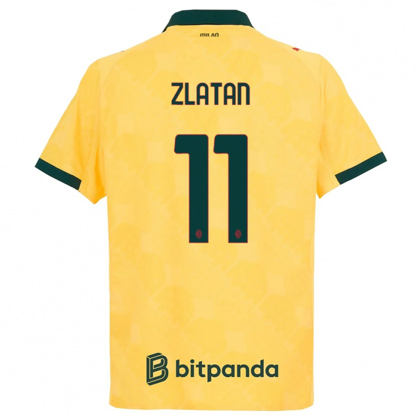 Danxen Pánské Zlatan Ibrahimovic #11 Žlutá Černá Třetí Hráčské Dresy 2025/26 Dres