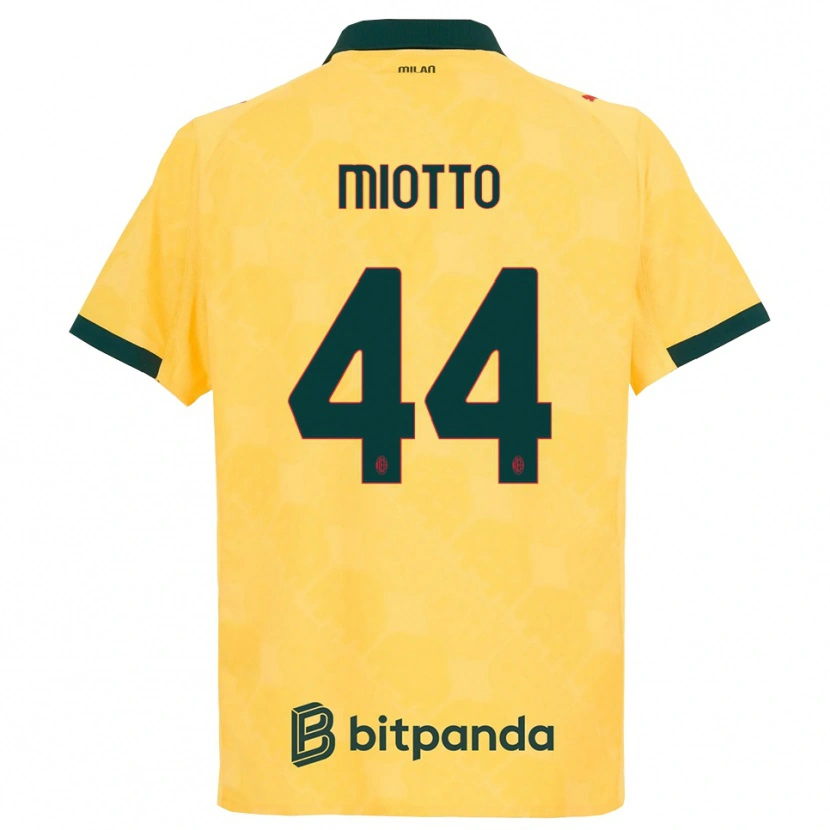 Danxen Pánské Giorgia Miotto #44 Žlutá Černá Třetí Hráčské Dresy 2025/26 Dres