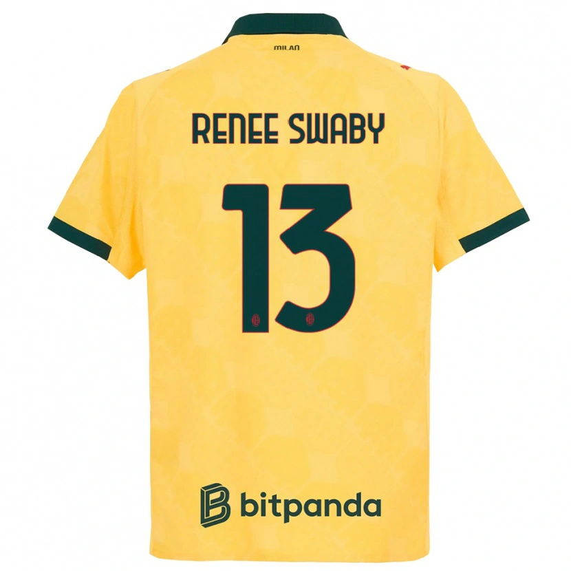 Danxen Pánské Allyson Renee Swaby #13 Žlutá Černá Třetí Hráčské Dresy 2025/26 Dres