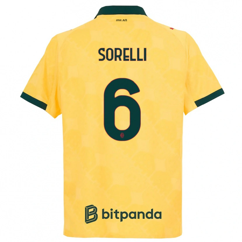 Danxen Pánské Nadine Sorelli #6 Žlutá Černá Třetí Hráčské Dresy 2025/26 Dres
