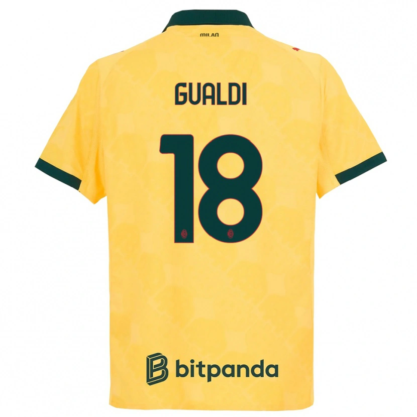 Danxen Pánské Andrea Gualdi #18 Žlutá Černá Třetí Hráčské Dresy 2025/26 Dres