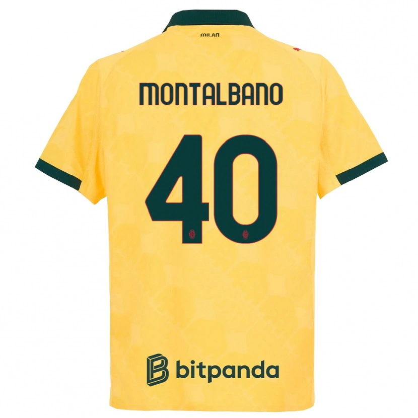 Danxen Pánské Nicolo Montalbano #40 Žlutá Černá Třetí Hráčské Dresy 2025/26 Dres