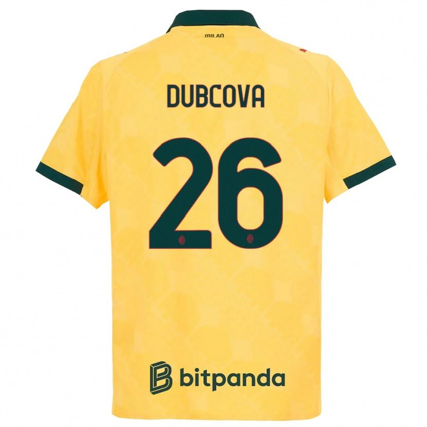 Danxen Pánské Michaela Dubcova #26 Žlutá Černá Třetí Hráčské Dresy 2025/26 Dres