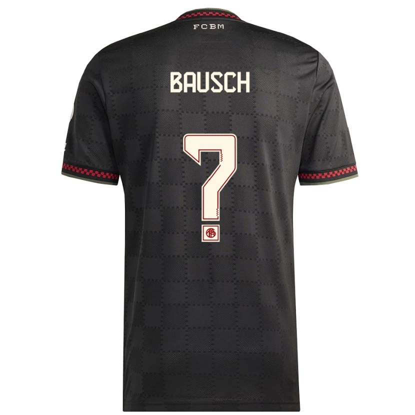 Danxen Pánské David Bausch #0 Černá Bílá Třetí Hráčské Dresy 2025/26 Dres
