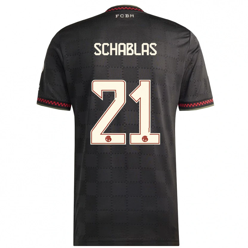 Danxen Pánské Matteo Schablas #21 Černá Bílá Třetí Hráčské Dresy 2025/26 Dres