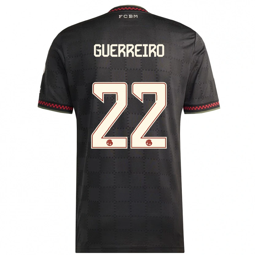 Danxen Pánské Raphaël Guerreiro #22 Černá Bílá Třetí Hráčské Dresy 2025/26 Dres