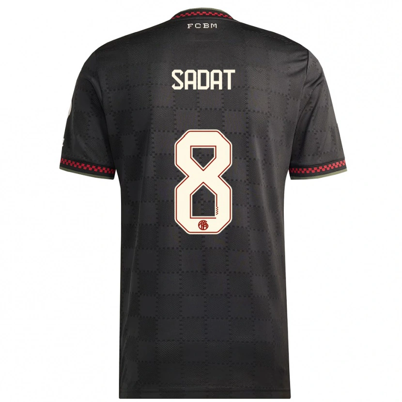 Danxen Pánské Mudaser Sadat #8 Černá Bílá Třetí Hráčské Dresy 2025/26 Dres