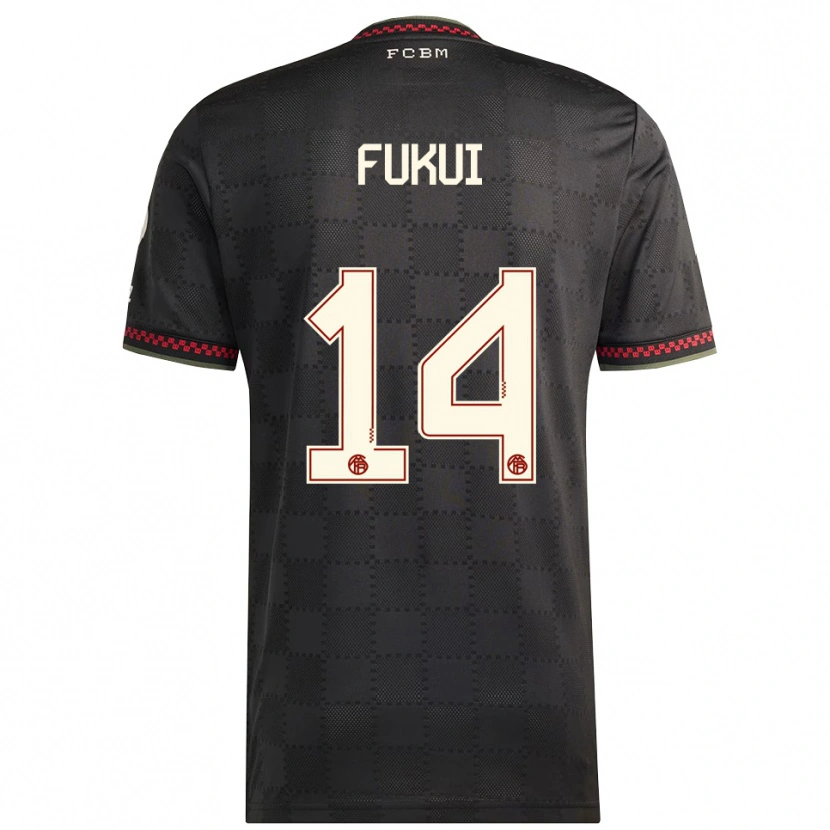 Danxen Pánské Taichi Fukui #14 Černá Bílá Třetí Hráčské Dresy 2025/26 Dres