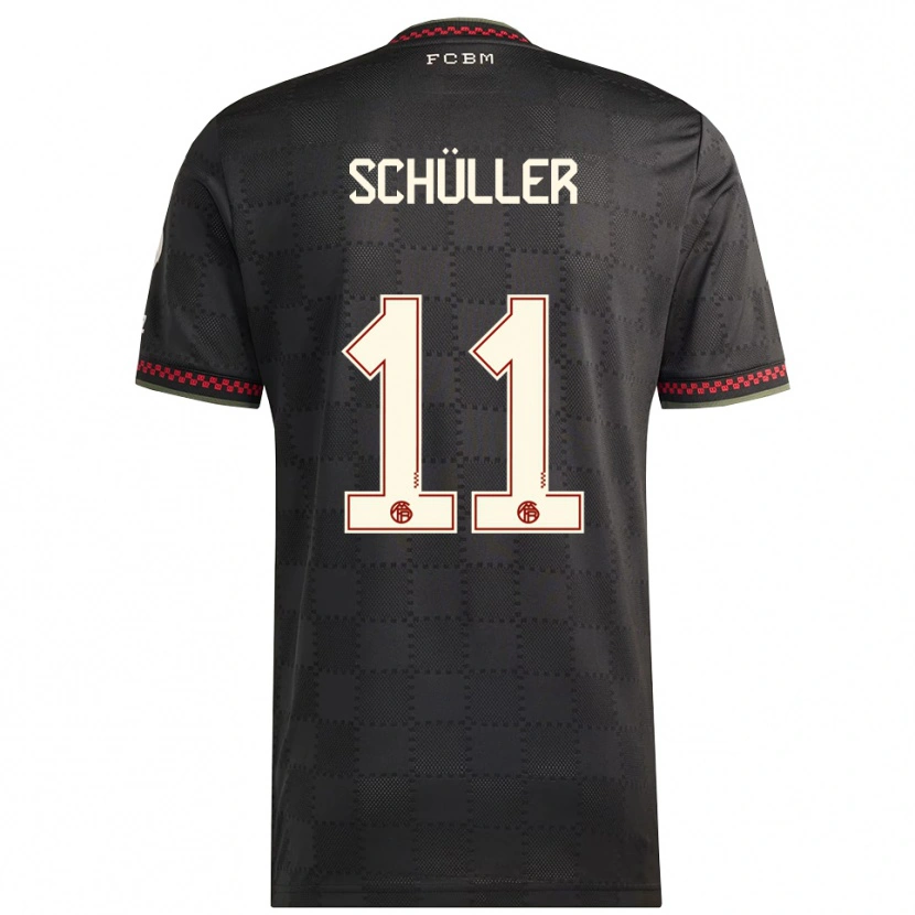 Danxen Pánské Lea Schüller #11 Černá Bílá Třetí Hráčské Dresy 2025/26 Dres
