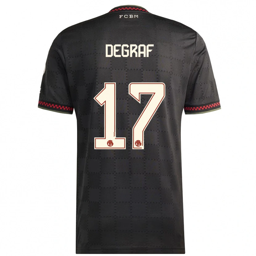 Danxen Pánské Artur Degraf #17 Černá Bílá Třetí Hráčské Dresy 2025/26 Dres