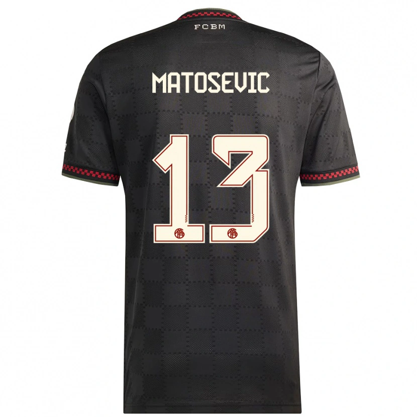 Danxen Pánské Michael Matosevic #13 Černá Bílá Třetí Hráčské Dresy 2025/26 Dres