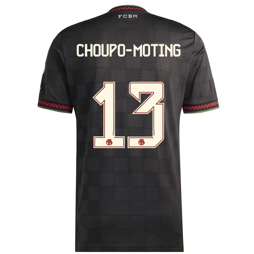 Danxen Pánské Eric Maxim Choupo-Moting #13 Černá Bílá Třetí Hráčské Dresy 2025/26 Dres