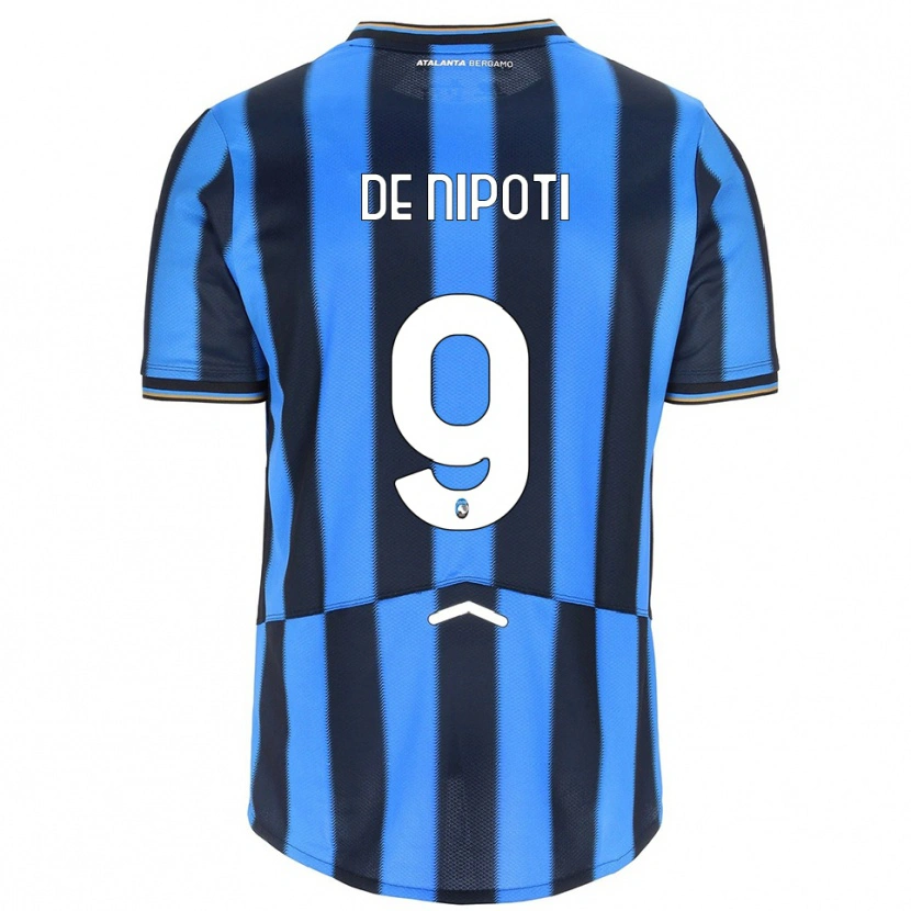 Danxen Dámské Tommaso De Nipoti #9 Nebesky Modrá Černá Domů Hráčské Dresy 2025/26 Dres