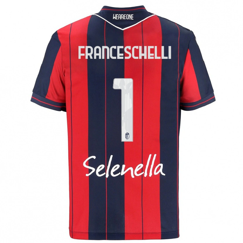 Danxen Dámské Matteo Franceschelli #1 Červená Námořnická Modř Domů Hráčské Dresy 2025/26 Dres