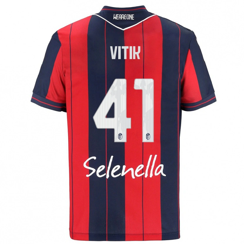 Danxen Dámské Martin Vitík #41 Červená Námořnická Modř Domů Hráčské Dresy 2025/26 Dres