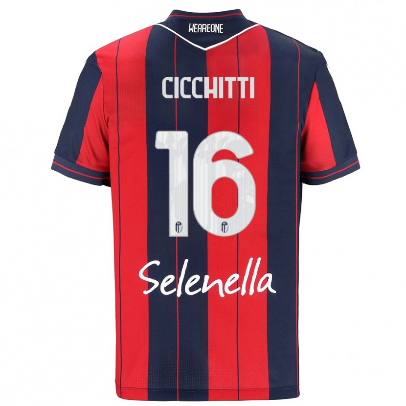Danxen Dámské Sebastiano Cicchitti #16 Červená Námořnická Modř Domů Hráčské Dresy 2025/26 Dres