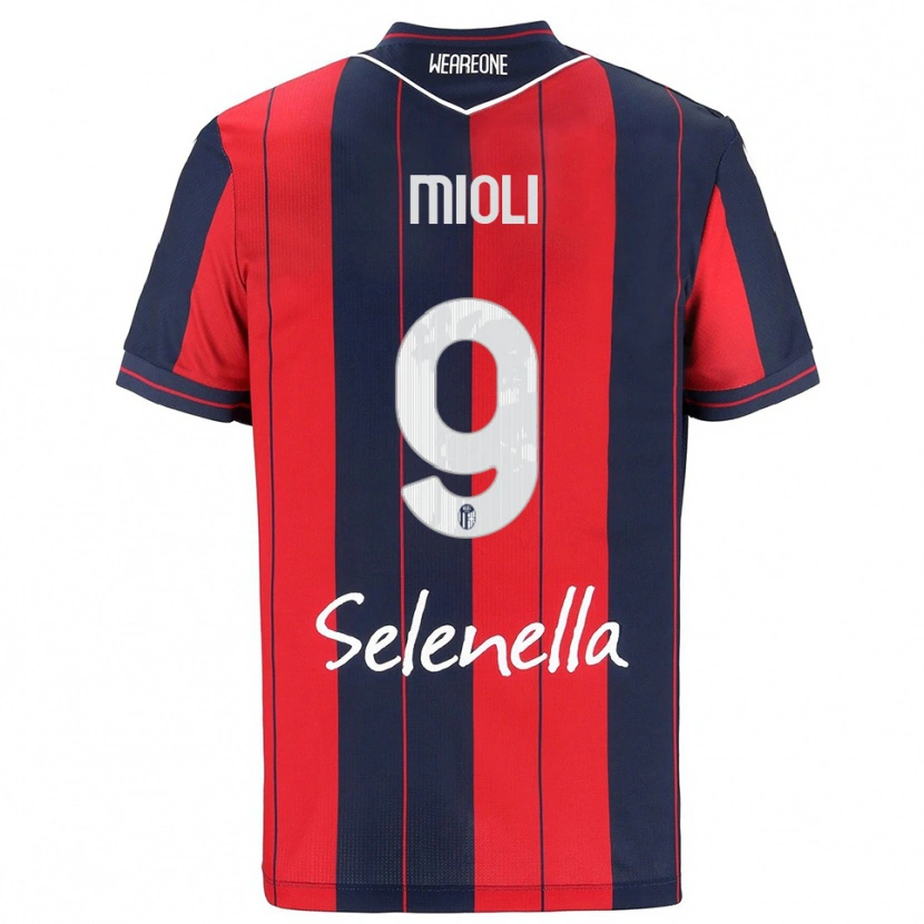 Danxen Dámské Mattia Mioli #9 Červená Námořnická Modř Domů Hráčské Dresy 2025/26 Dres