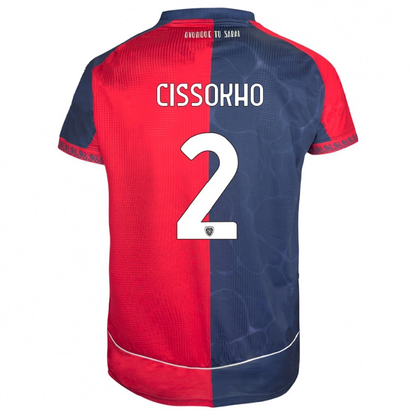 Danxen Dámské Moussa Cissokho #2 Červená Námořnická Modř Domů Hráčské Dresy 2025/26 Dres
