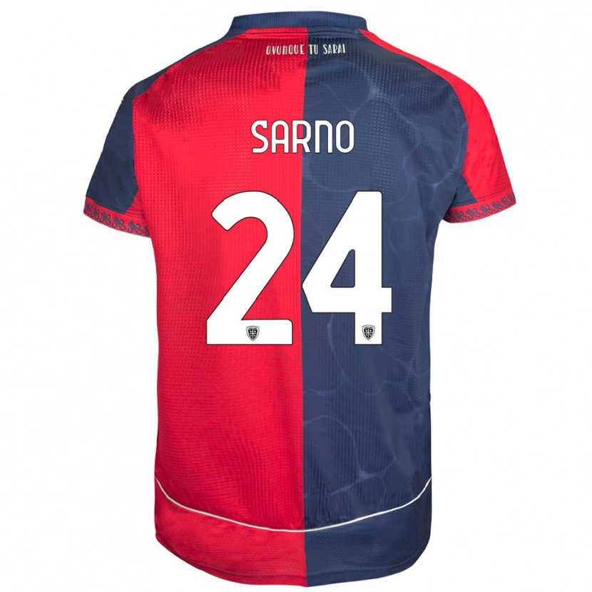 Danxen Dámské Vincenzo Sarno #24 Červená Námořnická Modř Domů Hráčské Dresy 2025/26 Dres