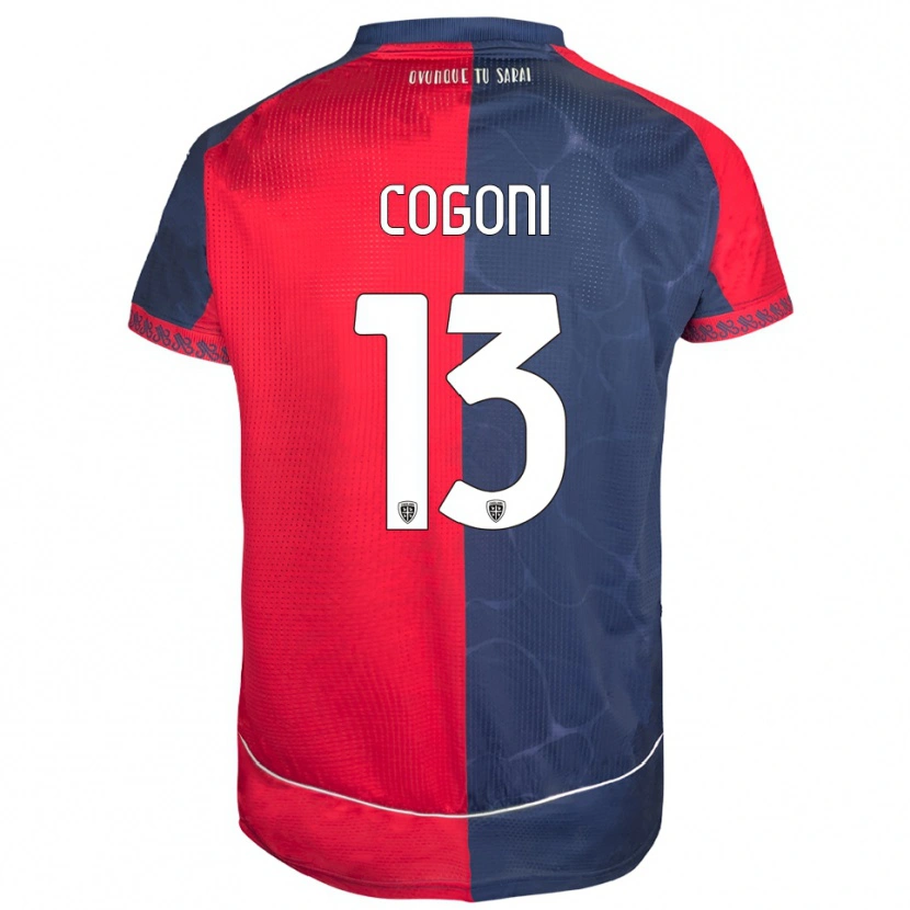 Danxen Dámské Andrea Cogoni #13 Červená Námořnická Modř Domů Hráčské Dresy 2025/26 Dres