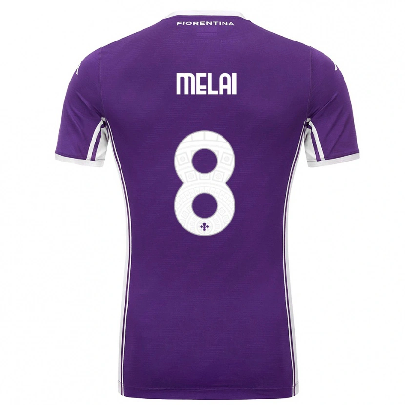 Danxen Dámské Christian Melai #8 Fialová Bílá Domů Hráčské Dresy 2025/26 Dres