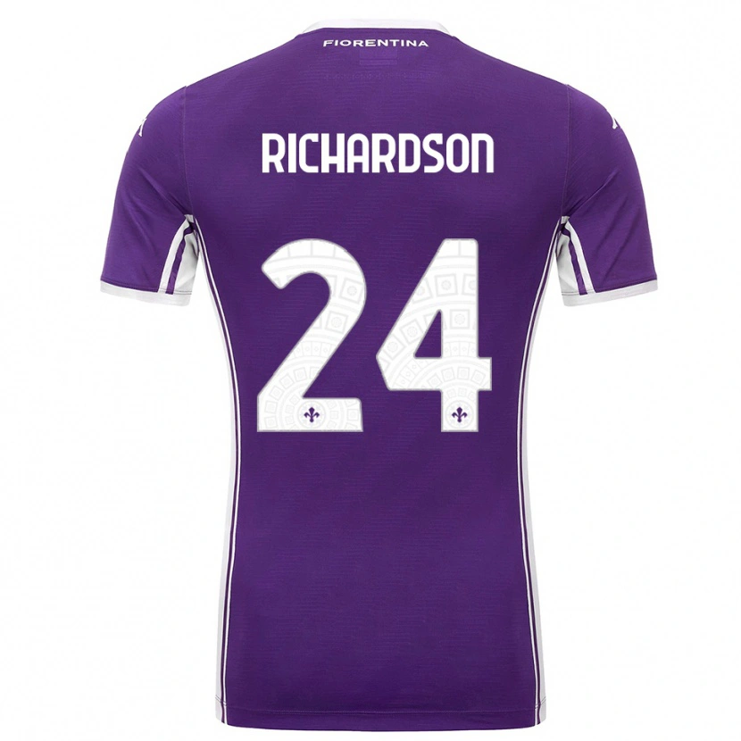 Danxen Dámské Amir Richardson #24 Fialová Bílá Domů Hráčské Dresy 2025/26 Dres