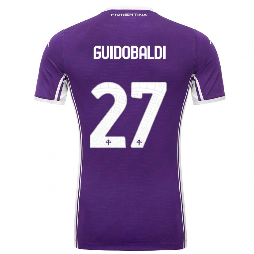Danxen Dámské Filippo Guidobaldi #27 Fialová Bílá Domů Hráčské Dresy 2025/26 Dres