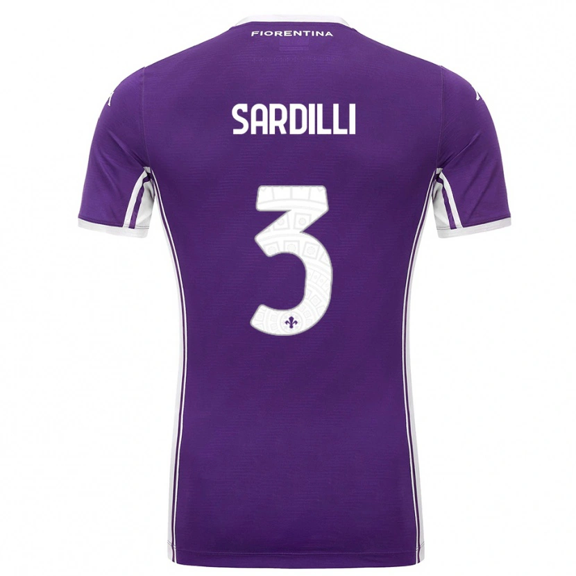Danxen Dámské Davide Sardilli #3 Fialová Bílá Domů Hráčské Dresy 2025/26 Dres