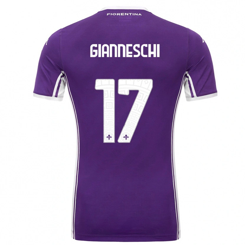 Danxen Dámské Noah Gianneschi #17 Fialová Bílá Domů Hráčské Dresy 2025/26 Dres