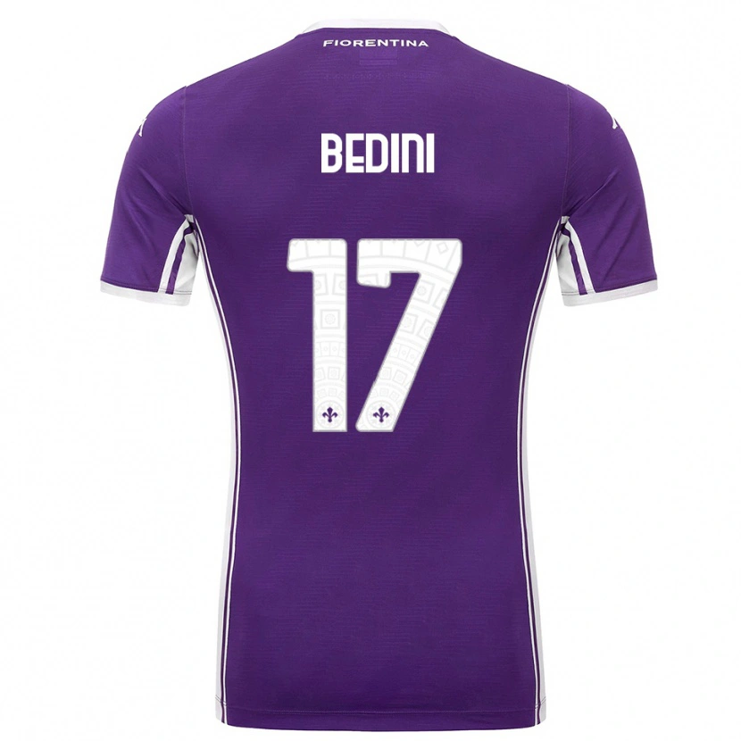 Danxen Dámské Benedetta Bedini #17 Fialová Bílá Domů Hráčské Dresy 2025/26 Dres