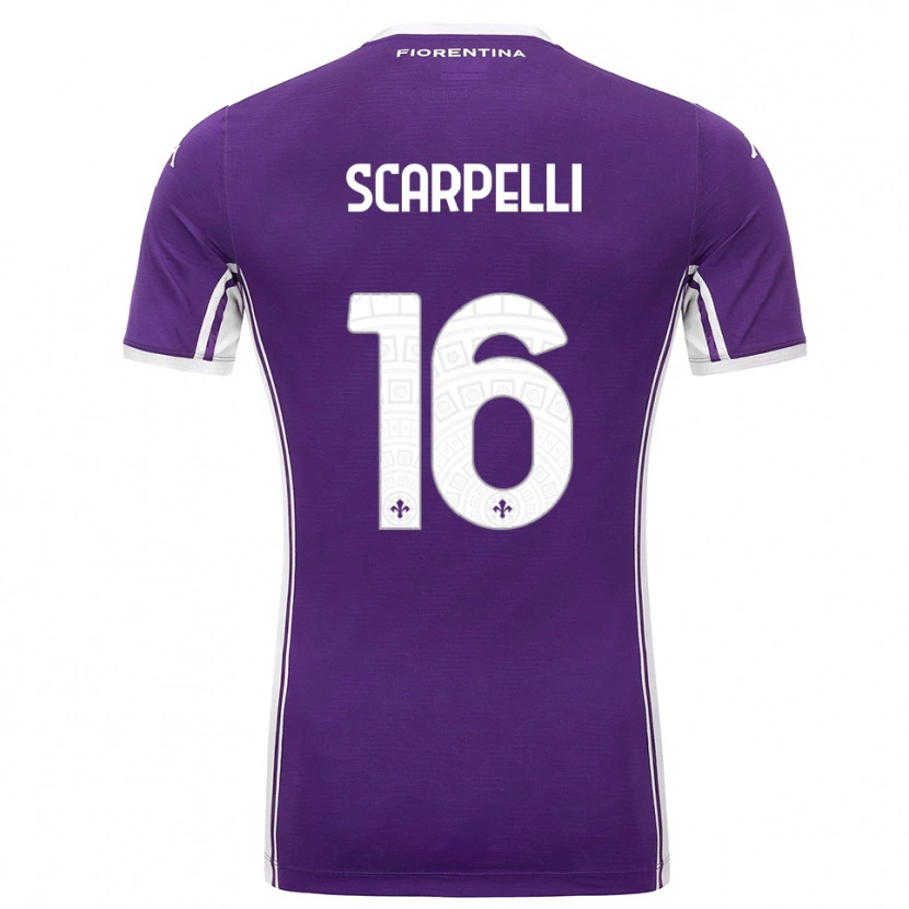 Danxen Dámské Diego Scarpelli #16 Fialová Bílá Domů Hráčské Dresy 2025/26 Dres