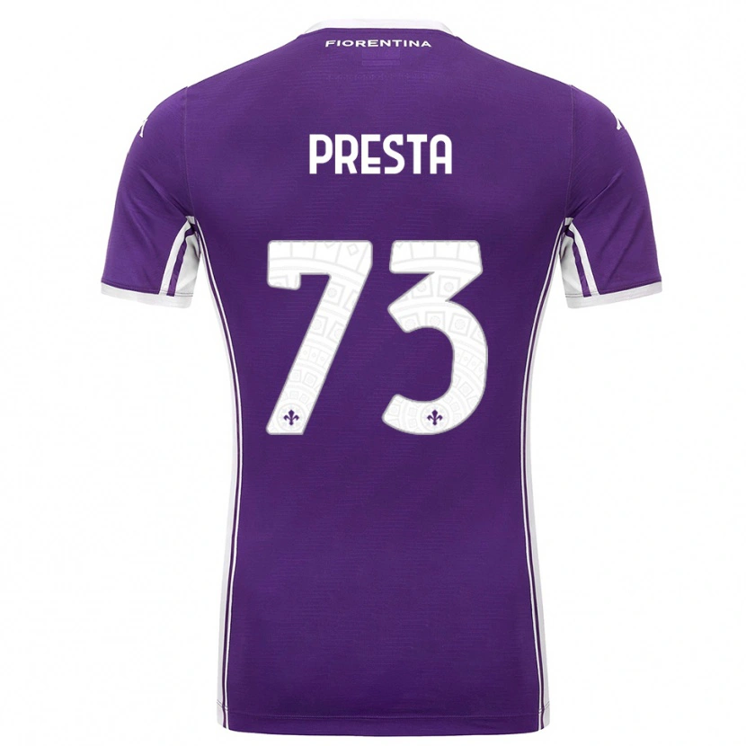 Danxen Dámské Francesco Presta #73 Fialová Bílá Domů Hráčské Dresy 2025/26 Dres
