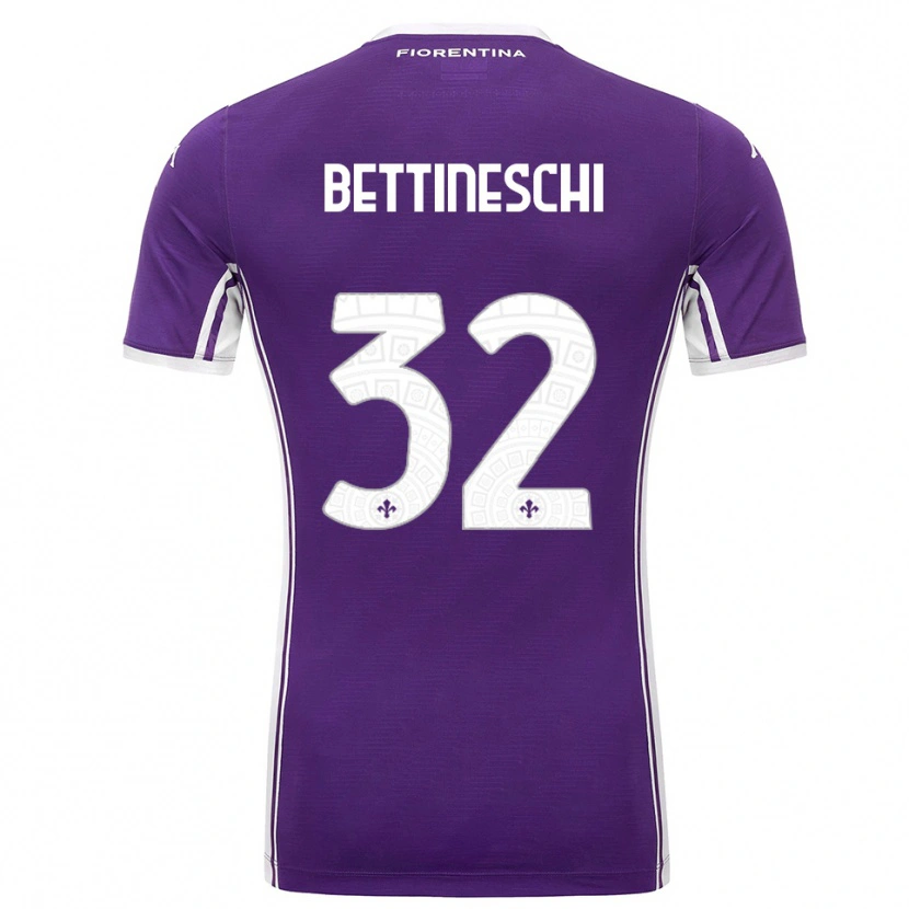 Danxen Dámské Giorgia Bettineschi #32 Fialová Bílá Domů Hráčské Dresy 2025/26 Dres