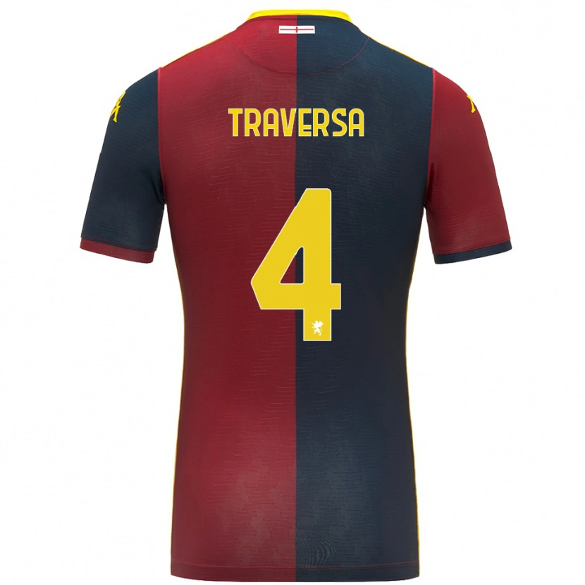 Danxen Dámské Pietro Traversa #4 Červená Královská Modř Domů Hráčské Dresy 2025/26 Dres