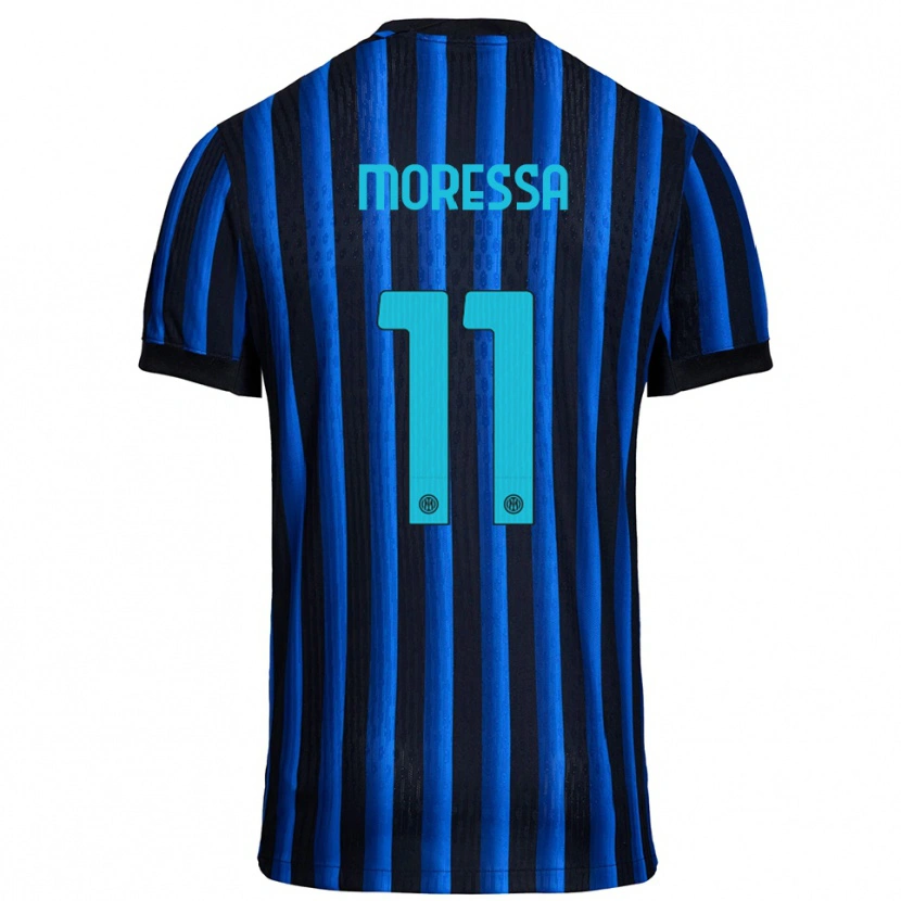 Danxen Dámské Kevin Moressa #11 Černá Modrá Domů Hráčské Dresy 2025/26 Dres