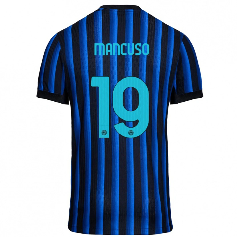Danxen Dámské Matias Mancuso #19 Černá Modrá Domů Hráčské Dresy 2025/26 Dres