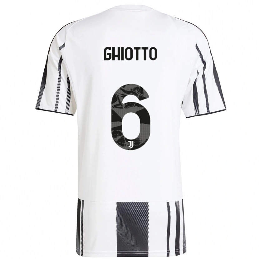 Danxen Dámské Alessandro Ghiotto #6 Bílá Černá Domů Hráčské Dresy 2025/26 Dres