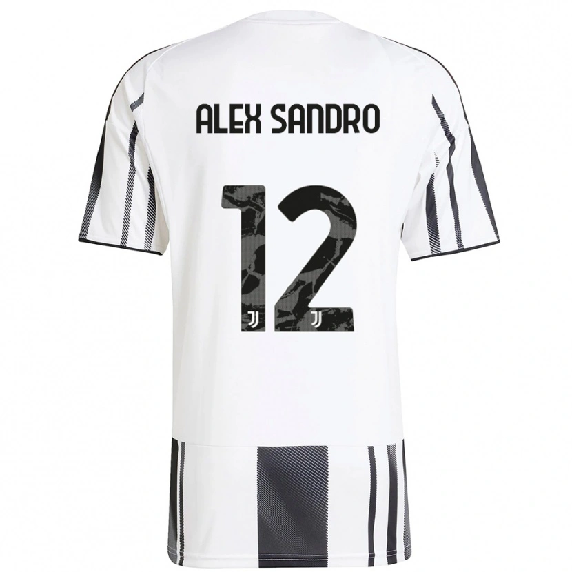Danxen Dámské Alex Sandro #12 Bílá Černá Domů Hráčské Dresy 2025/26 Dres