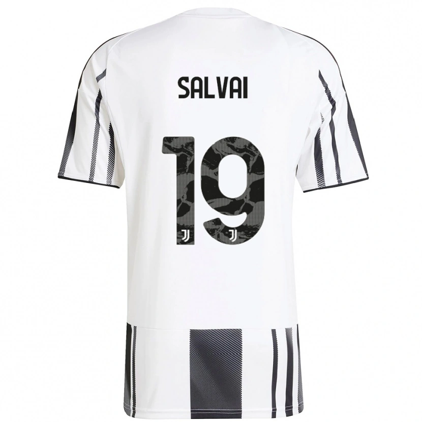 Danxen Dámské Pietro Salvai #19 Bílá Černá Domů Hráčské Dresy 2025/26 Dres