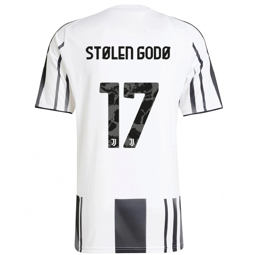Danxen Dámské Emma Stølen Godø #17 Bílá Černá Domů Hráčské Dresy 2025/26 Dres