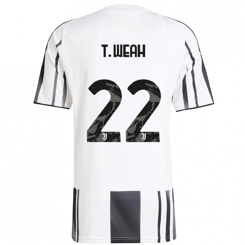 Danxen Dámské Timothy Weah #22 Bílá Černá Domů Hráčské Dresy 2025/26 Dres