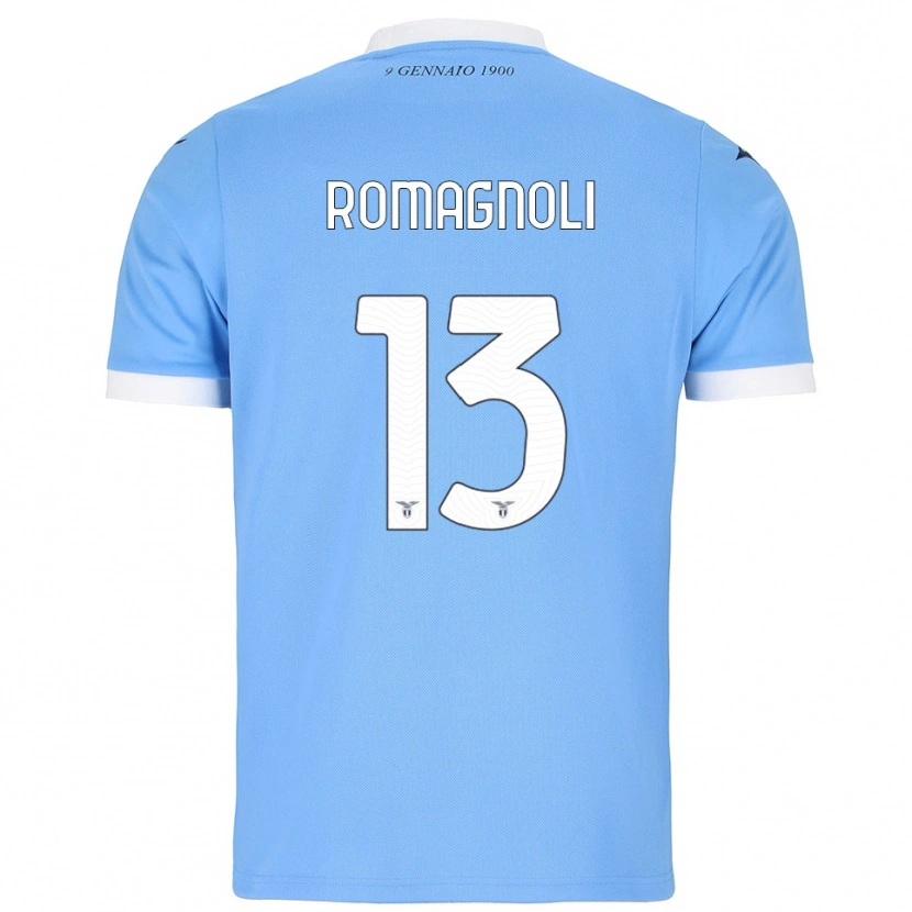 Danxen Dámské Alessio Romagnoli #13 Nebesky Modrá Bílá Domů Hráčské Dresy 2025/26 Dres