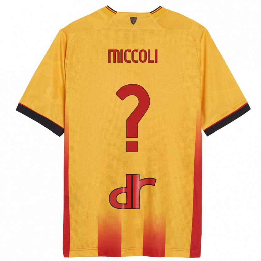 Danxen Dámské Riccardo Miccoli #0 Žlutá Oranžová Domů Hráčské Dresy 2025/26 Dres