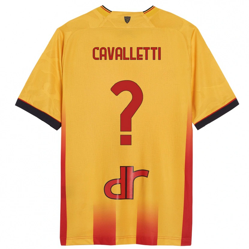 Danxen Dámské Cristian Cavalletti #0 Žlutá Oranžová Domů Hráčské Dresy 2025/26 Dres
