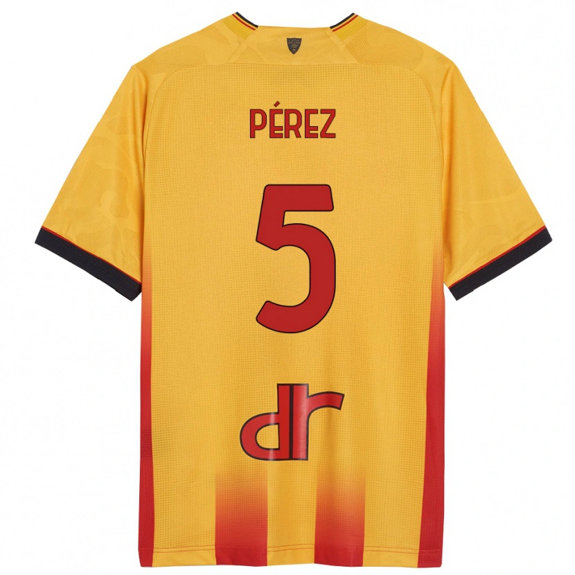 Danxen Dámské Matías Pérez #5 Žlutá Oranžová Domů Hráčské Dresy 2025/26 Dres
