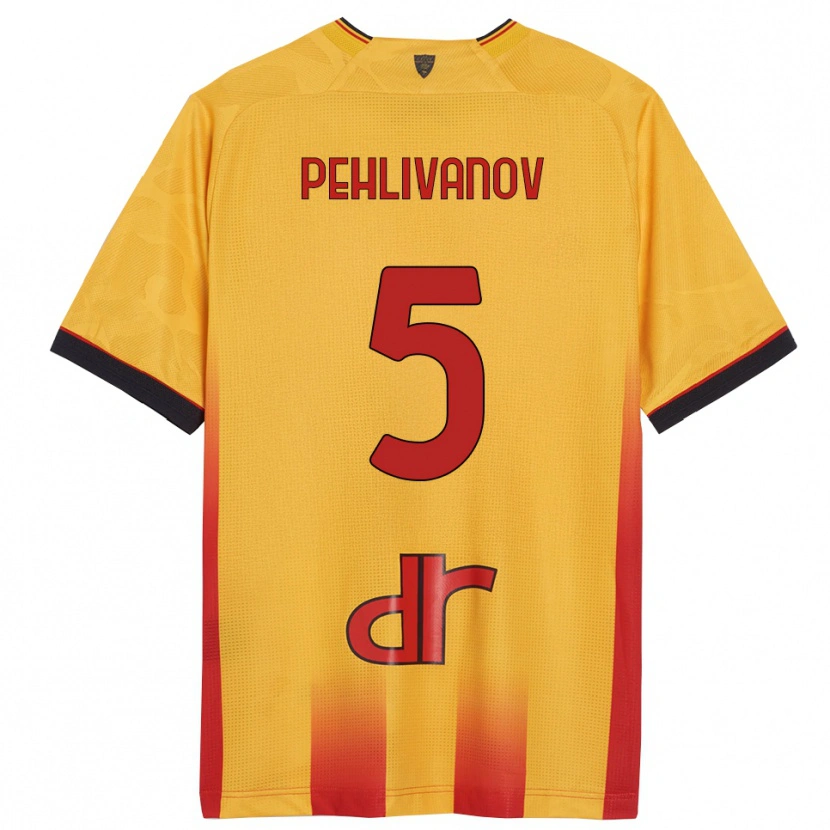 Danxen Dámské Cristian Pehlivanov #5 Žlutá Oranžová Domů Hráčské Dresy 2025/26 Dres